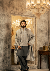 Antique Taupe Embroidered Waistcoat - Ozaan W10