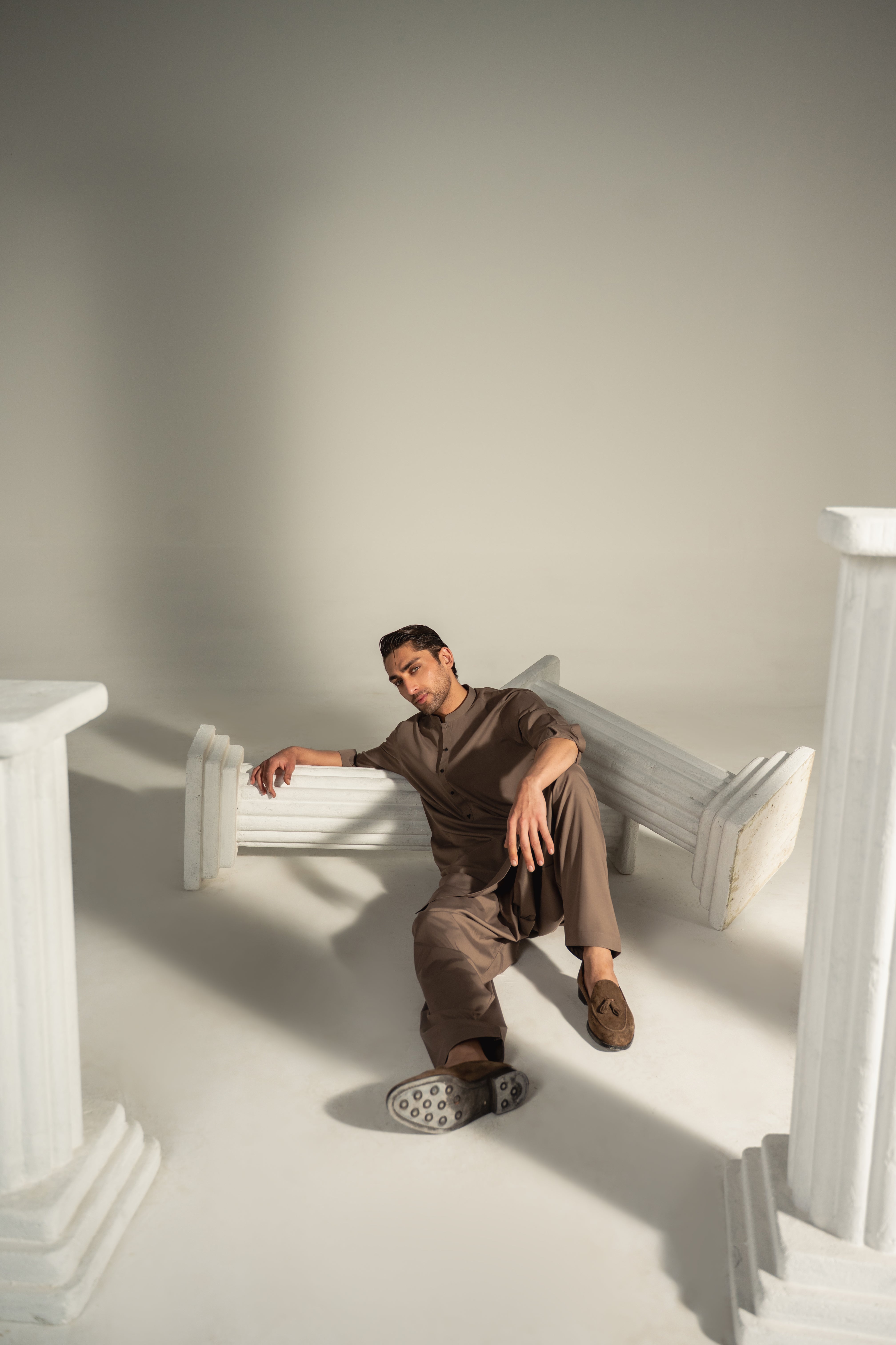 Sarmad – Mocha Classic Shalwar Kameez