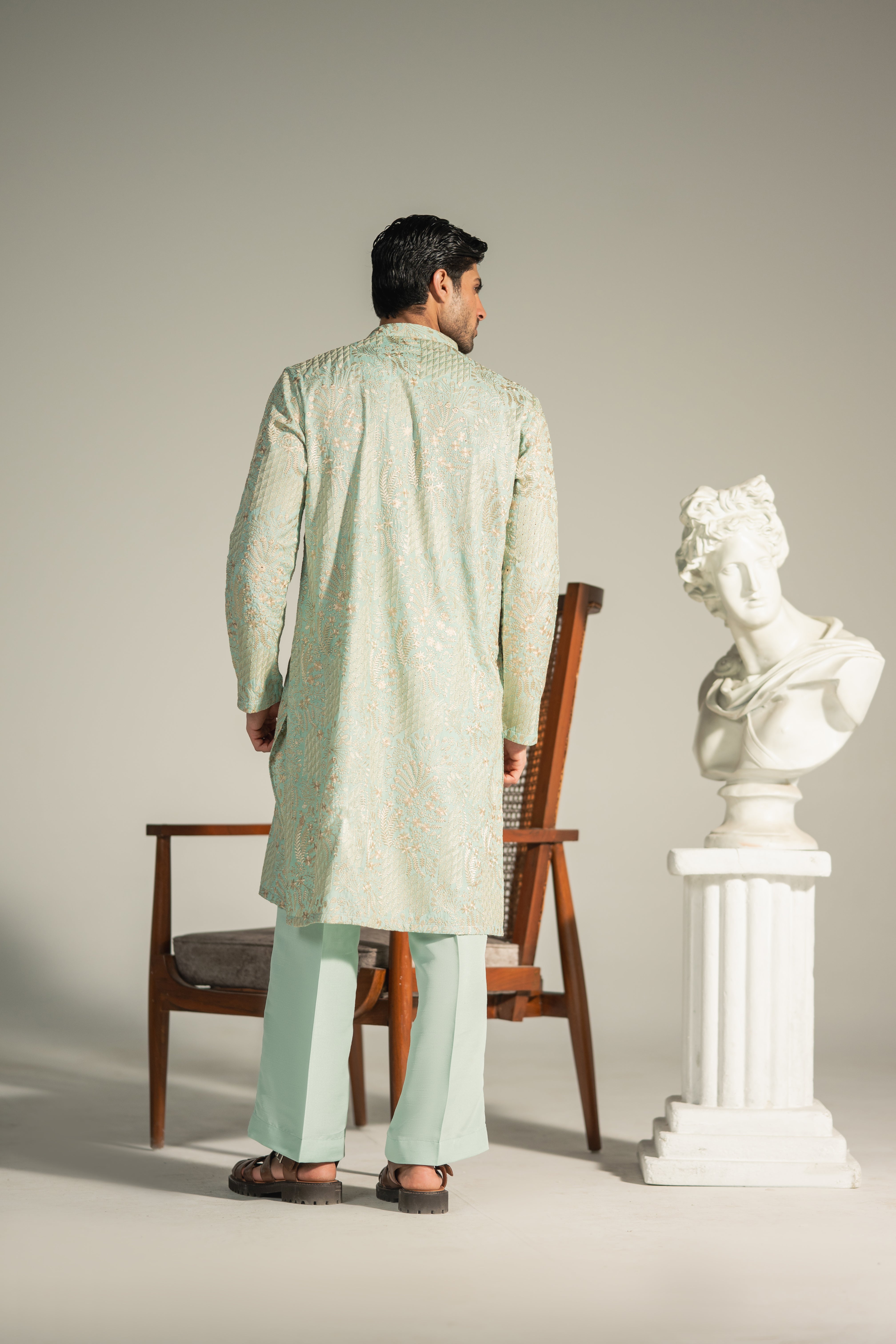 Faizan – Celadon Crest Shalwar Kameez