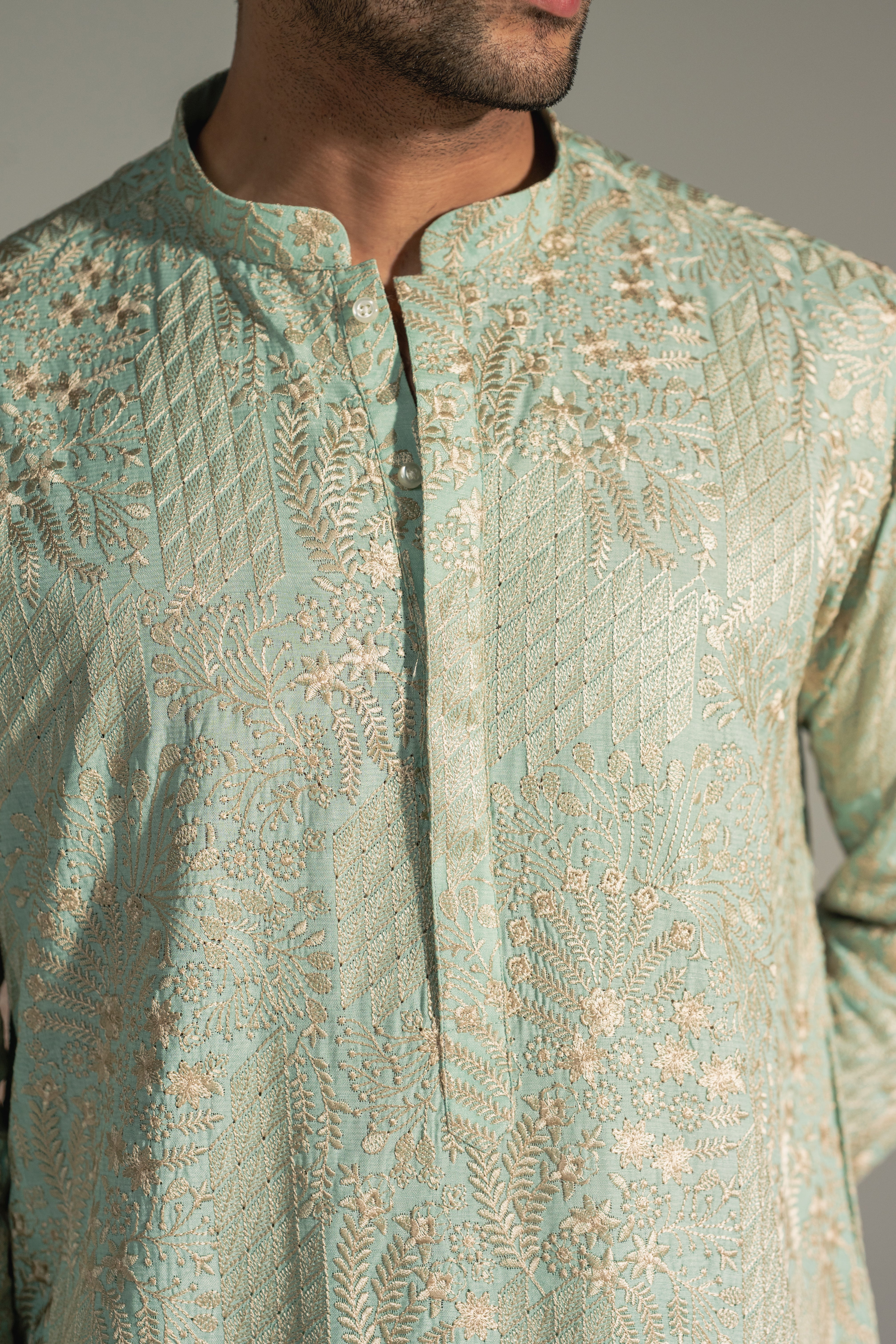 Faizan – Celadon Crest Shalwar Kameez